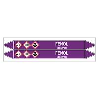 Značení potrubí, fenol,2 ks, 450 × 52 mm